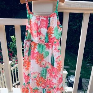 Girls size small, 5/6 sundress cactus fabric